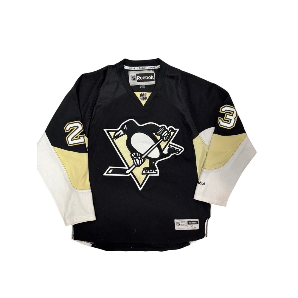 Reebok Pittsburgh Penguins Steve Downie #23 NHL Hockey Jersey Mens XL Black